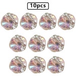 iiniim 10pcs 반짝이는 네일 라인스톤 플랫백 젬 다양한 크기의 크리스탈 유리 스톤 DIY 아트 및 메이크업 H1377 핑크 원 사이즈... 
