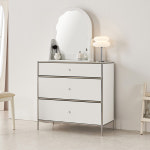 빈아트홈 프라이드 모듈 서랍장 미드센츄리 드레스룸 거실 다용도 수납장 800x400x740mm, 3단, 화이트 : 빈아트홈