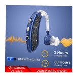 귀걸이형 소리 증폭기 음성 소리 노인 보청기 어르신 블루 blue : 니우니오