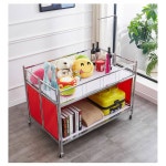 진열대 마트 행사용 매대 모델+스몰 일반 판매대 가판대 2세대 과자 판촉 선반 플리마켓 화이트/레드 접이식 철제 : 에이펙스 글로벌