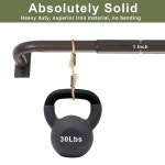 윈도우용 비마야타 커튼봉 28~48인치, 직경 1인치 금속 랩어라운드 창문 커튼봉 브래킷, 매트 브라운 Matte Black 28 -48 : 오버시마켓구