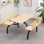 휴게실 테이블 식당 일체형 매점 급식실 식탁 의자 4인용 베이지블랙 : 중국상품도매
