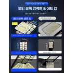 토브Tov엘 운동장 램프 스포츠조명 타워 옥외 작업등 밝고 강력한 조명 1. 1400W-H(12면 600)자동점등 : 토브Tov엘