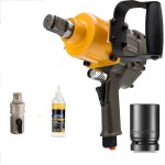 대형 에어 임팩 렌치 타이어 정비 차량용 정비소 해머 3/4인치 630 토크 작음 : 레드썸머