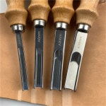 실용적인 가죽 공예 자리 Beveler Skiving Knife DIY 절단 핸드 크래프트 도구 나무 손잡이 A4mm : 유스로지스틱스