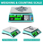 88파운드/40kg 디지털 계산 저울 농산물 시장 및 육류 계량을 위한 듀얼 LCD 디스플레이 카운팅 기능 역 플래터를 갖춘 상업용 : 비욘드컴퍼니