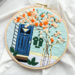 프리미엄 프랑스자수 정원 꽃나무 DIY 감성취미 키트 패키지 : 야화