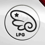 주유구스티커 천사날개 LPG 우측형 블랙 혼유예방 자동차부착스티커 : 시즌헬로