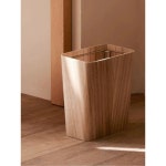 나무 휴지통 사각 원목쓰레기통 호텔 컬러(10L) 상자 뚜껑 우드 스타일 레스토랑 미즈키 류 컬러 (링 내장 ) 하자핏 : 시온레인