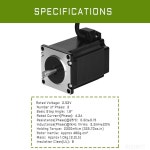 BESJMYT 네마 23 스테퍼 모터 고토크 2300mNm(325.70oz.in ) 76MM 4.2A-2.52V 57 바이폴라 표준 1.8도 2상 4상 3D 프린터 CNC 밀링... 