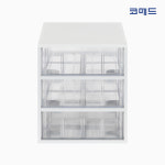 COMAD코메드 CMD-601(3칸) 일체형 클리어박스 멀티박스 투명서랍장 : 코메드