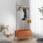 수납 헹거 스텐 수납행거 화이트 옷장 스탠드 A타입 가죽 브라운 옷걸이 바구니 옷가게 A타입 브라운+화이트 : UNIPICK