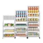 슈퍼마켓 매대 스낵선반 진열장 편의점 마트진열대 화이트 3층 매트 50cm : 샘터하우스