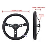 14 인치 350MM DRIFT 가죽 스티어링 블랙 CONC MOD07 에디션 RACIN 001 GZFXP599 02 : 데이지듀 스토어