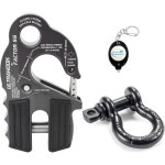 팩터 55 울트라훅 윈치 훅 통합 섀클 핀, 그레이 00250-06 트럭 및 키체인 라이트용 3/4인치 블랙 크로스비 00064-04 장착 복구 견인 번들... 