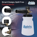 압력 세탁기용 폼 - 넓은 목 1L 병, 조절 가능한 건, 1/4인치 퀵 커넥터 깊은 청소를 위한 세차 비누 부착물 : 39서초직구