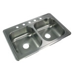 Transolid STDE33227 5 선택 5구 드롭인 동일한 더블 볼 주방 싱크대, 22 1/64인치 L X 33인치 W 7인치 H, 브러시드 스테인리스 스틸 4... 