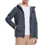 야외 하이킹 여행용 후드가 달린 발레프 남성 레인 자켓 방수 통기성 레인코트 사이클링 윈드브레이커 Gray Medium : 커브플러스