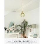 펀콜 빈티지 펜던트 조명 - 녹색 유리가 있는 소형 키친 아일랜드용 기구, H2509-GR Green-Flower : 초이카트