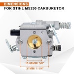 Stihl MS250 카뷰레터용 구세주 카뷰레터 02 1 023 025 MS210 MS 210 230 전기톱 교체 WT286 1123-120-0605 : 호야데이데이