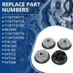 CYCWER 11367506775 4pc 흡기 및 배기 가변 밸브 타이밍 스프로킷 캠샤프트 기어 장착 545i 550i 645Ci 650i 745i 745Li 750Li 교체 OE... 