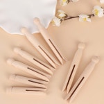 5pcs 나무 돌리 페그 전통적인 스타일 옷 못 핀 클립 라운드 Clothespin 공예 8-11CM : 우연ST스토어