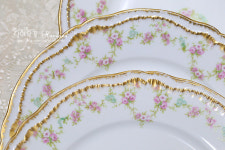 프랑스 앤틱 하빌랜드 598패턴 디너플레이트 : 당아욱꽃하빌랜드