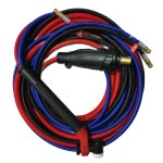 NR20 4M Tig 토치, 스위블 포함 소프트 호스 수냉식 건 35 70 유로 커넥터 : 이도커머스