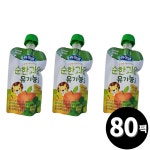아이얌 건강한 아이사랑 유기농 순한과일 100ml 총 80팩 : 정품 건강원