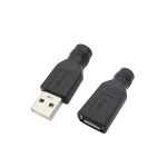 커넥터 남성 5PCS USB 어댑터 변환기 5X2 플러그 전원 여성 1MM 노트북 PC 5V USB M to F 1Pcs : 피어루스