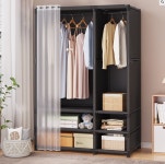 헤이빌리 조립식 옷장 커튼 옷걸이 행거 : OARU