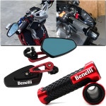 오토바이 거울 BENELLI 뷰 502 TNT 125 사이드 엔드 백미러 그립 502X TNT135 핸들 TRK TRK502 Jinpeng 바 A Red : 몽시스토어