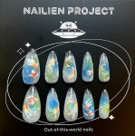 네일리언(nailien) | [NAILIEN PROJECT] 청량 여름 수제네일팁 l 잉어가 사는 호수 : 네일리언 프로젝트