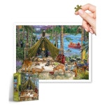 성인용 피스 릴랙스 플라스틱 직소 퍼즐 1200개 - 빅로우 일러스트 친구와 가족이 가장 만족하는 테이블 게임 및 선물 [H3567] 매트 필요 없음... 