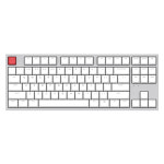 앱코 AK87 로우 프로파일 유무선 저소음 게이밍 기계식 키보드 화이트 그레이, 검은콩축 : 앱코 온라인스토어