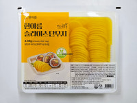 한아름 슬라이스 단무지2.5kg(고형 1.5kg), 4개(1박스) : 한아름영농조합법인