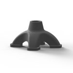 이동식 목욕의자 용 화장실 시트 호박모양의블로우몰딩시트 부속품 1 작은 네발매트 1개 지팡이 전용 : 밸노바