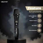 2배 마이크, UHF, USB-C 및 노래방, 충전식, 파티 돌핀 마이크 결혼식, 시스템 장거리, 기능이 MCX21 이벤트에 대한 노이즈 DSP, 캔슬링, 무선... 