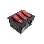AC KCD3 로커 20A 303 250V 단추 온오프 9 레드 개 1 라이트 스위치 보트 자동차 핀 트리플 15A 125V : 몽시스토어