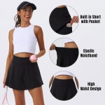 ZENGVEE 여성 테니스 스커트와 반바지 운동 골프 코트, 포켓 포함 체육관 러닝 캐주얼 : 수성동