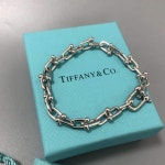 국내백화점 티파니 하드웨어 팔찌 스털링 실버 마이크로 스몰 링크 브레이슬릿 60417067 : 럭스스튜디오
