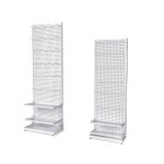 스탠드 타공판 진열대 선반 디스플레이 세트 50x25x150cm 화이트 액세서리 판 화이트40와이드다공판걸이에50걸이 : 탑비욘드픽