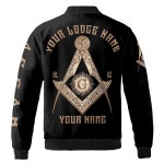 LEHABAFK - 이름, 로지 이름 A.F. & A.M. 메이슨 프리메이슨 봄버 재킷 S-5XL : 수성동