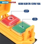 미니 선반 부품 KJD17B/1-2 4핀 비상 정지 스위치 ON-OFF 순간 재설정  버튼 : 알디컴퍼니17