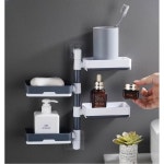 비누 거치대 케이스 받침대 4단 용품 욕실용 정리함 부품 비누곽 모양 비누걸이 상자 : 위드플로우인