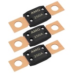 자동차, 트럭, 건설 차량, 버스, 카라반 보트를 위한 Joinfworld 250A MEGA 퓨즈, 고전류 볼트 마운트 오토모티브 250암페어 MEGA/AMG... 