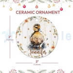 오리 애호가를 위한 하이터틀 맞춤형 크리스마스 장식 선물 - 오리를 사랑하는 소녀 이름 세라믹 여성을 농장 동물 애호가 트리 걸이 Bear : 자성... 