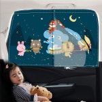 카 선쉐이드 - EOHMAK 사이드 윈도우 커버 업그레이드 더블 오프닝 인테리어 커튼 선 블로커 블라인드 파티, 1팩 1 Pack Alphabet Planet... 