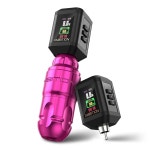 앰비션 루틴 로터리 타투 머신, 2Pcs 코랄 전원 공급 장치 2200mAh 스트레이트 드라이브 바 - 아티스트를 위한 브러시리스 모터가 장착된 무선... 