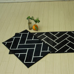 극세사 욕실 화장실 현관 발매트 주방매트 1+1 헤링본 블랙, 40x60cm : 리앤데코 러그